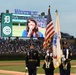 Army Reserve soldiers present the colors during Cubs home game