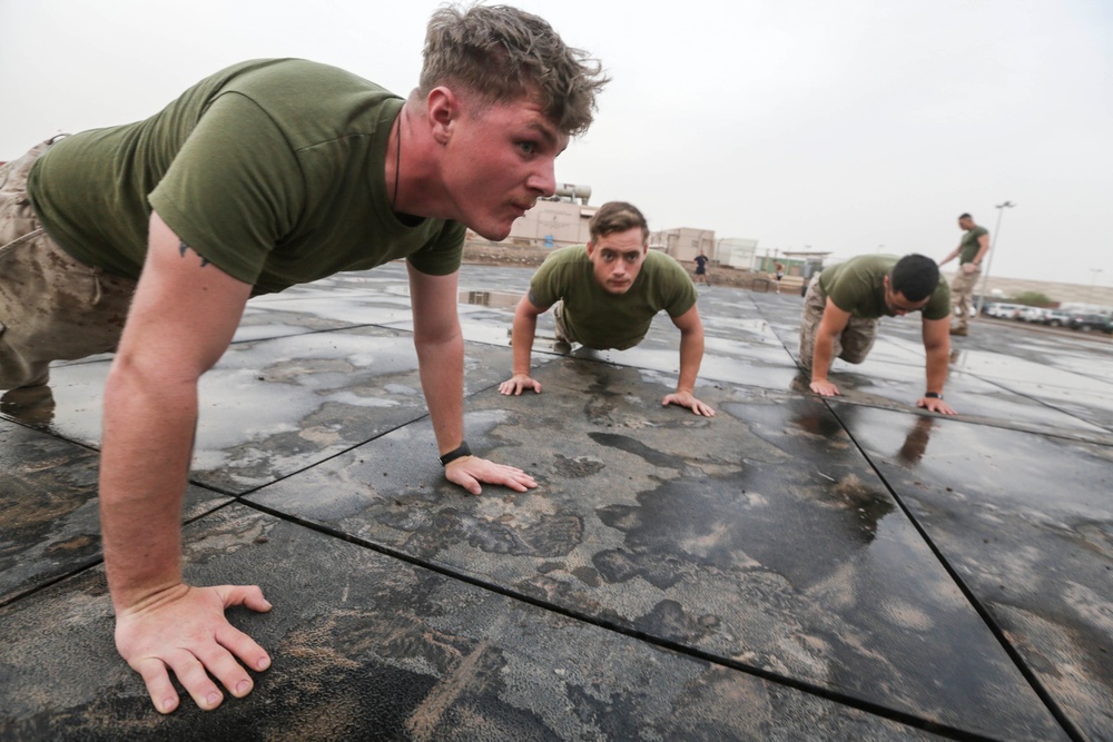 U.S. Marines stay fit in Djibouti