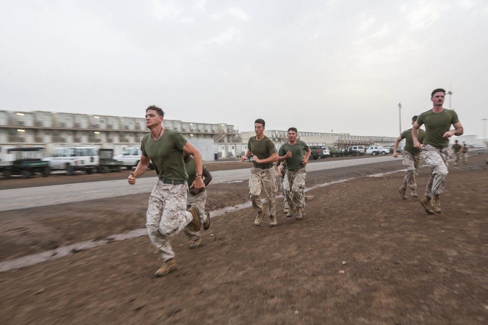 U.S. Marines stay fit in Djibouti