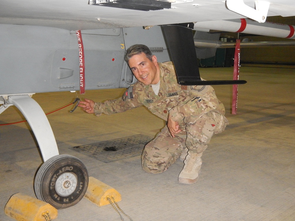UAV MQ-5B Hunter launch and recovery at Kandahar Airfield