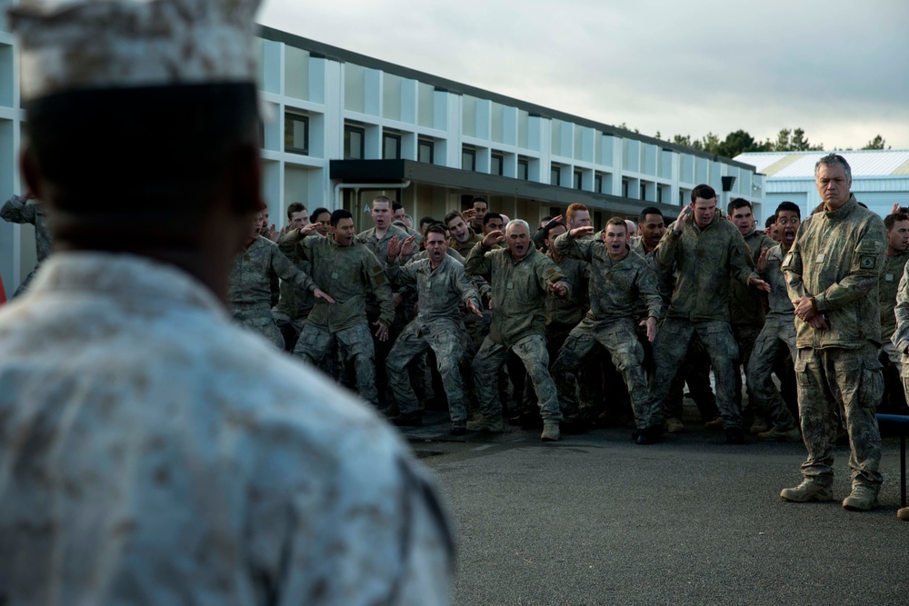 Exercise JASCO Black: New Zealand Soldiers Welcome U.S. Marines