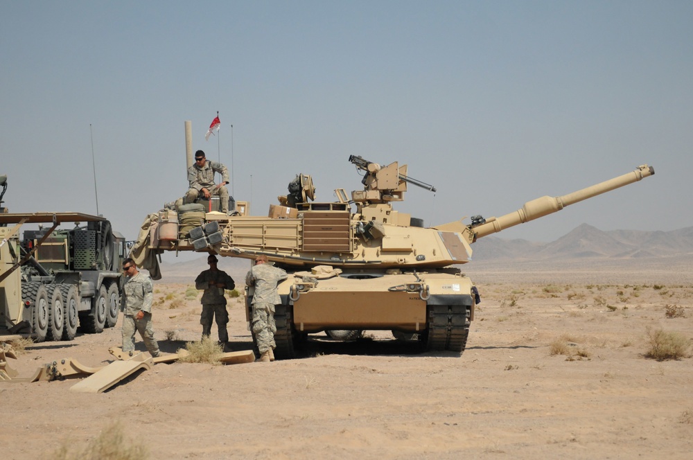 National Guard Soldiers prepare for tank battle