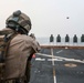 U.S. Marines sharpen marksmanship skills aboard the USS Anchorage