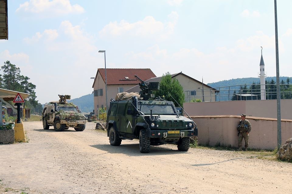 Czech Army vehicles roll through Hohenfels Training Area