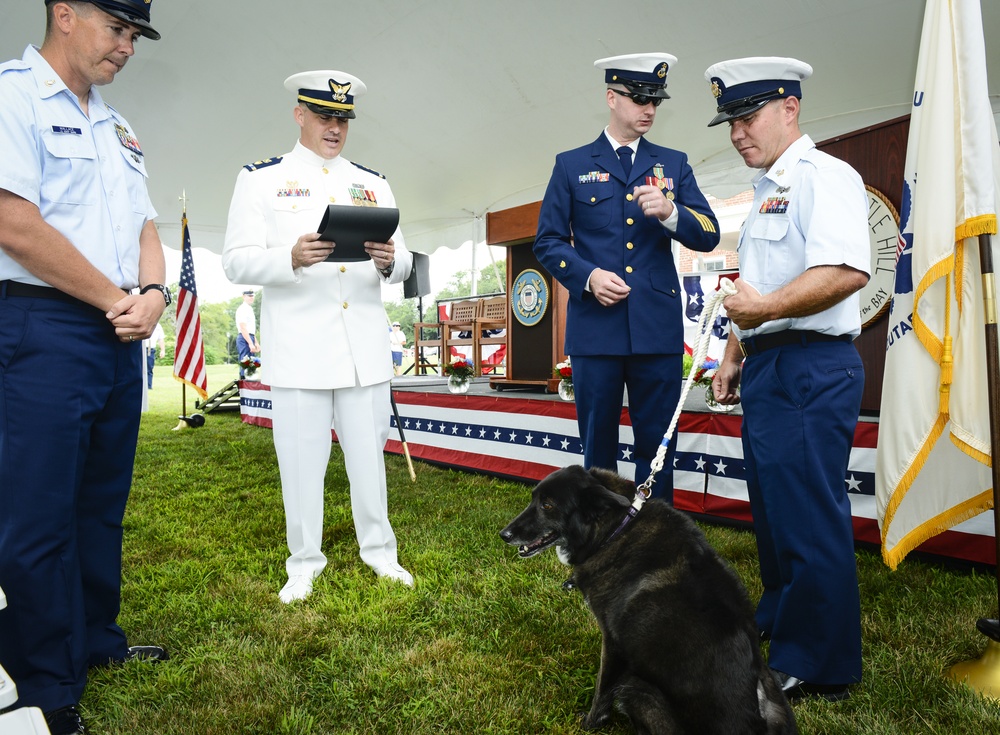 Coast Guard Station Castle Hill advances dog to chief petty officer