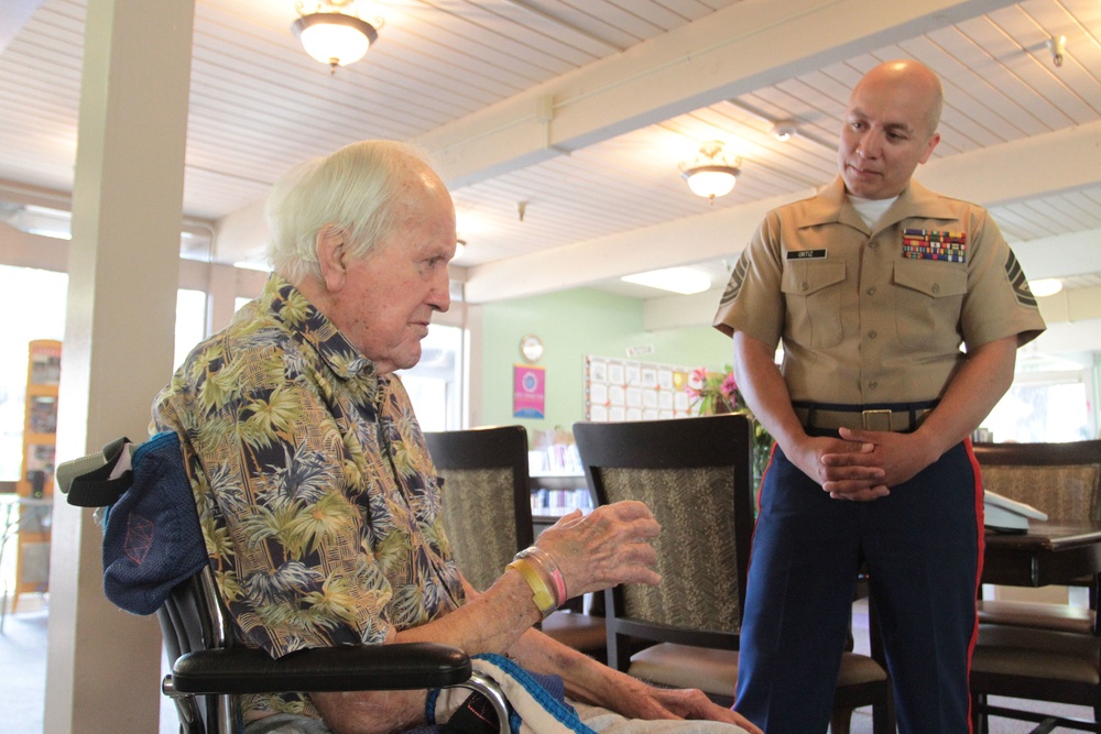 World War II veteran, Sacramento native commemorates 100 years with fellow Marines