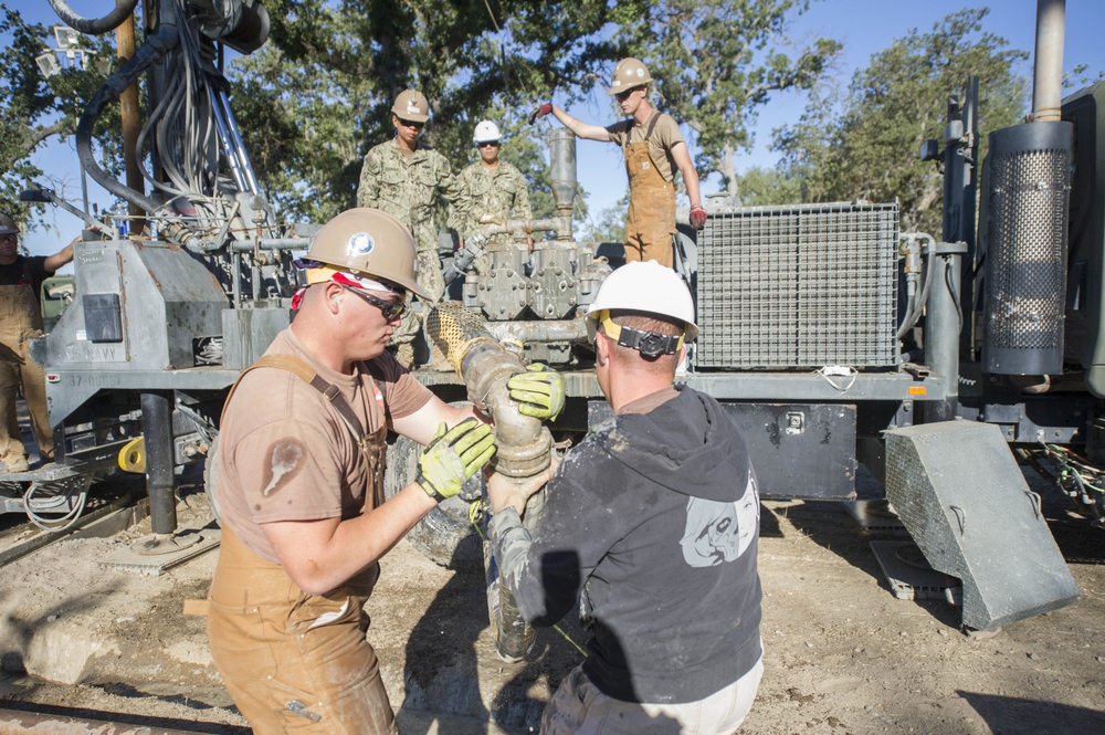 NMCB4's well water training