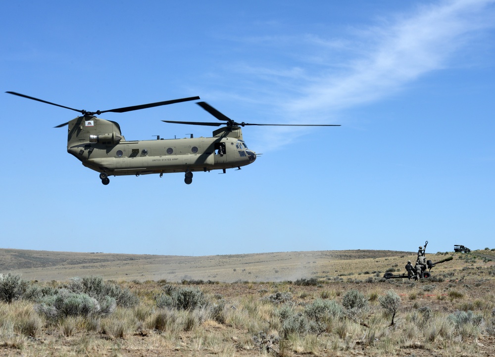 Oregon's Field Artillery sling loads for first time