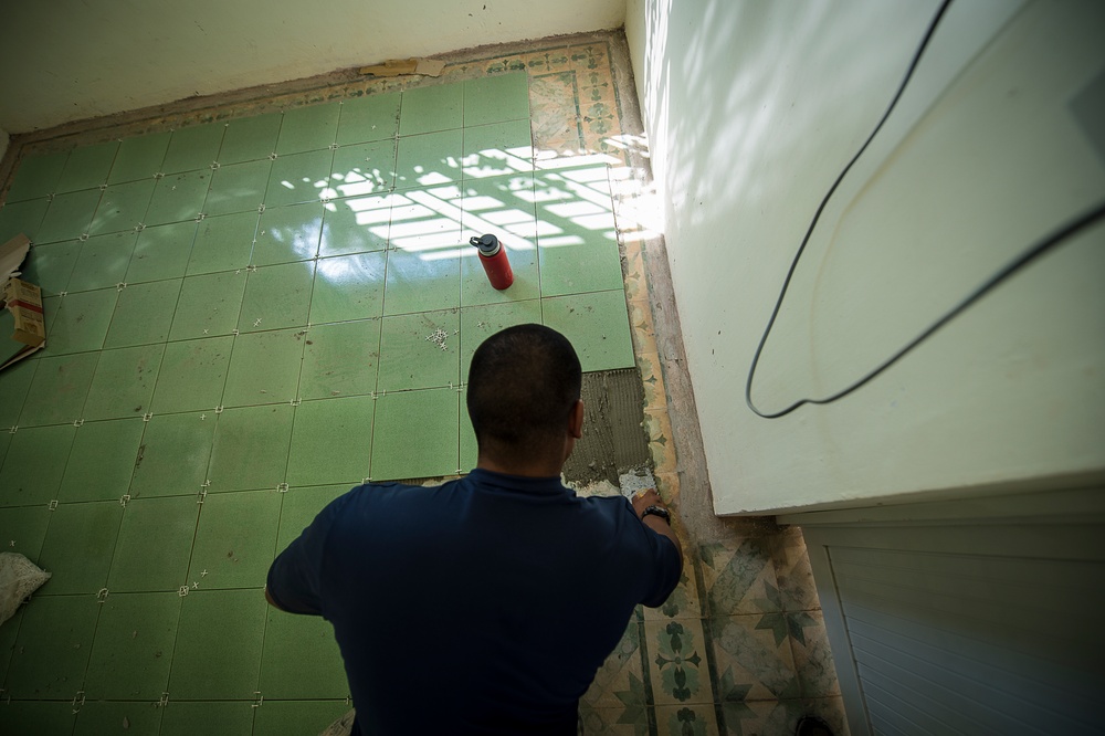 US Navy Seabees and US Air Force RED HORSE engineers refurbish the Hoa Quy Medical Station during Pacific Partnership