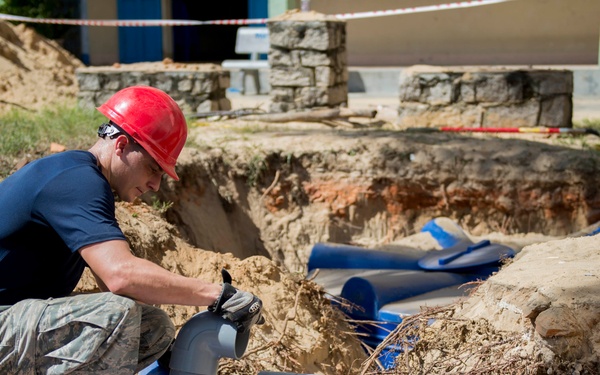 Pacific Partnership 2015 Navy, Air Force engineers refurbish restrooms at City of Hope children's center in Vietnam