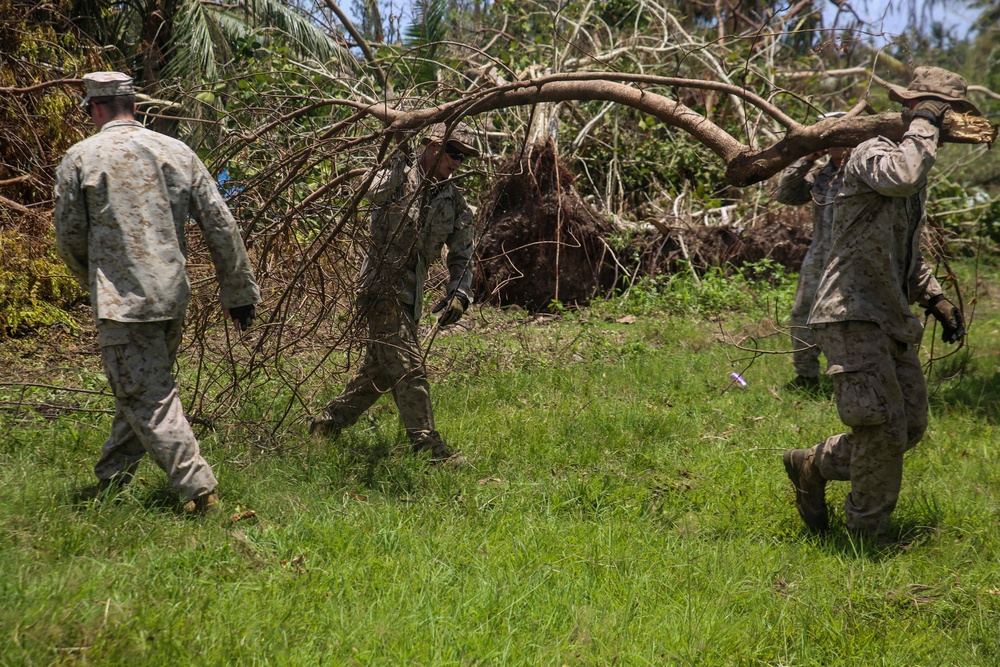 U.S. Marines aid Saipan with typhoon relief efforts