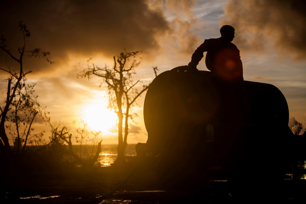 U.S. Marines aid Saipan with typhoon relief efforts