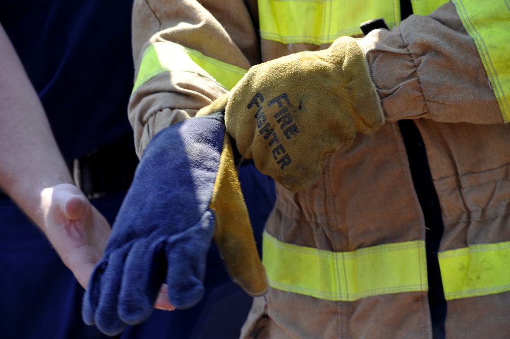 Coast Guard Swabs learn damage control skills while underway on the Coast Guard Cutter Eagle