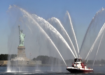 Coast Guard Cutter Eagle visits New York City during summer training