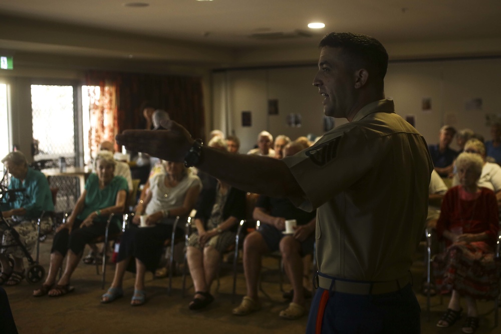 U.S. Marines visit Pearl Community Center in Darwin, Australia