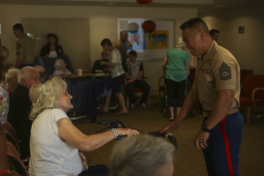 U.S. Marines visit Pearl Community Center in Darwin, Australia