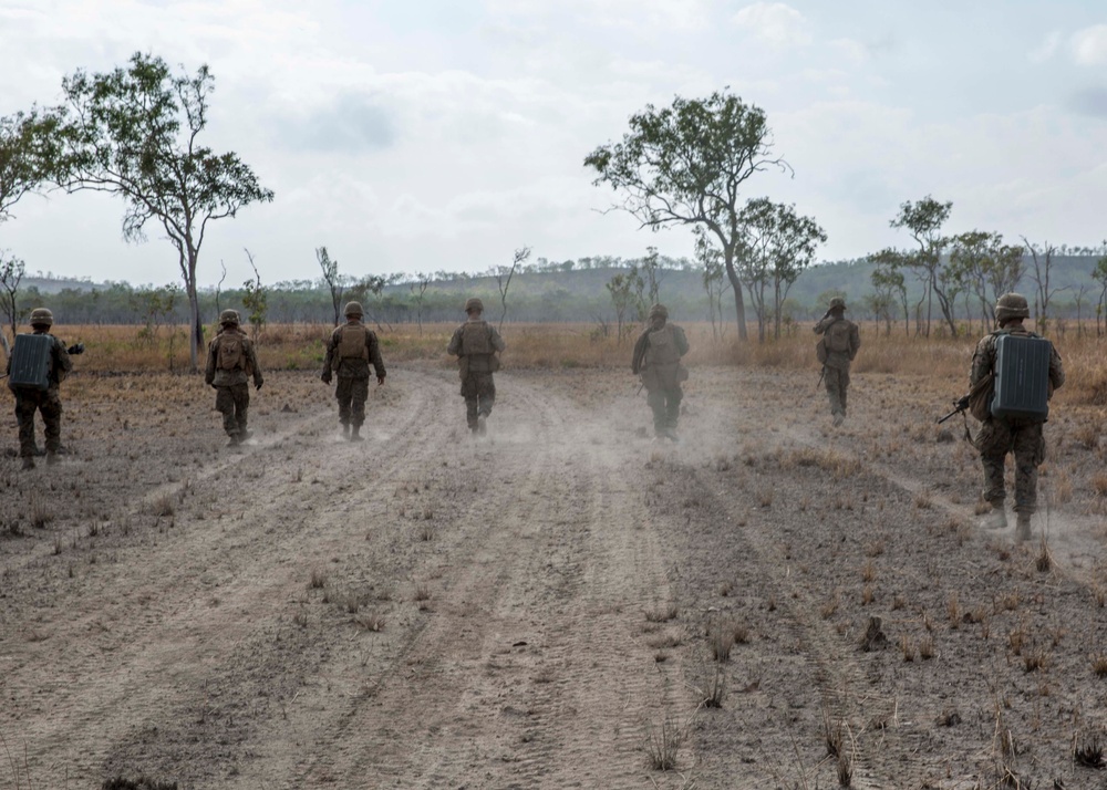 U.S. Marine Corps combat engineers conduct demolition training during Exercise Crocodile Strike