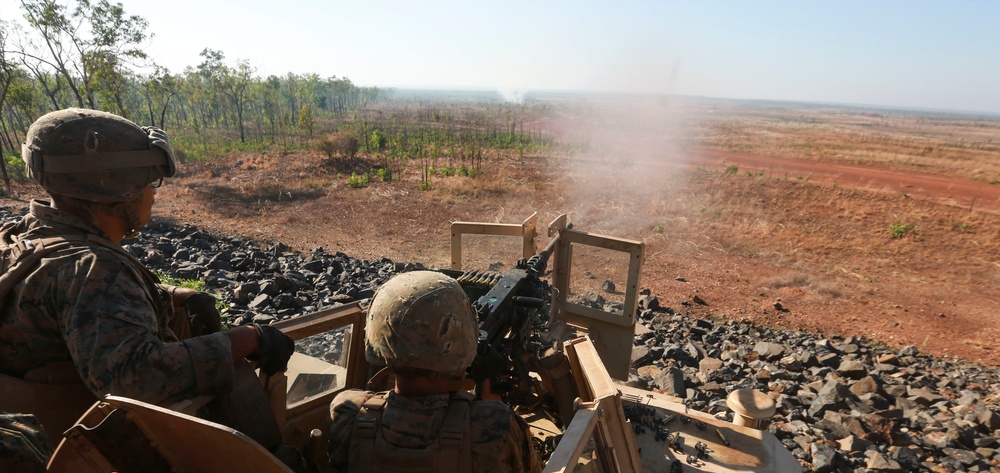 Marine Corps machine gun shoot in the Outback