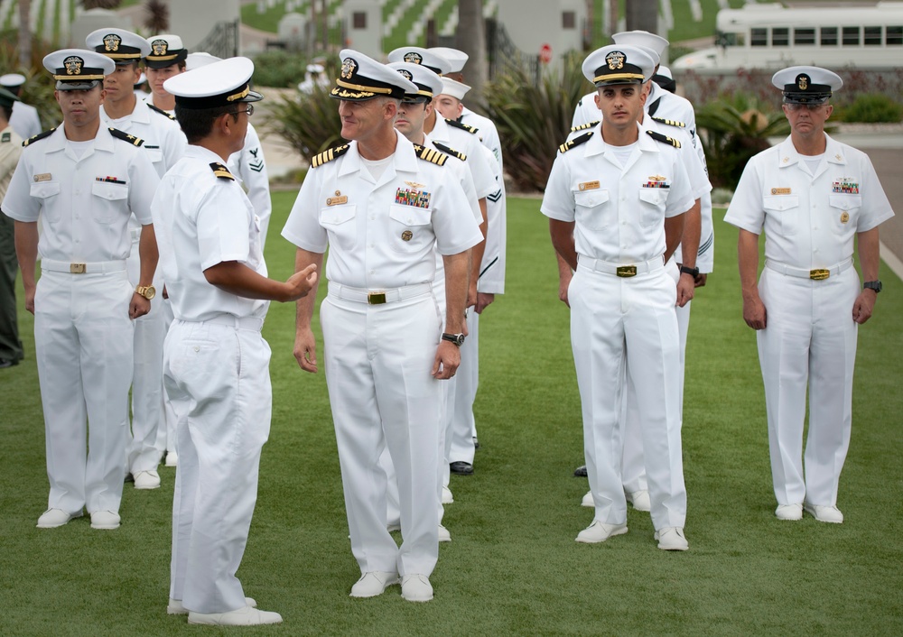 Wreath laying ceremony at Fort Rosecrans National Cemetery