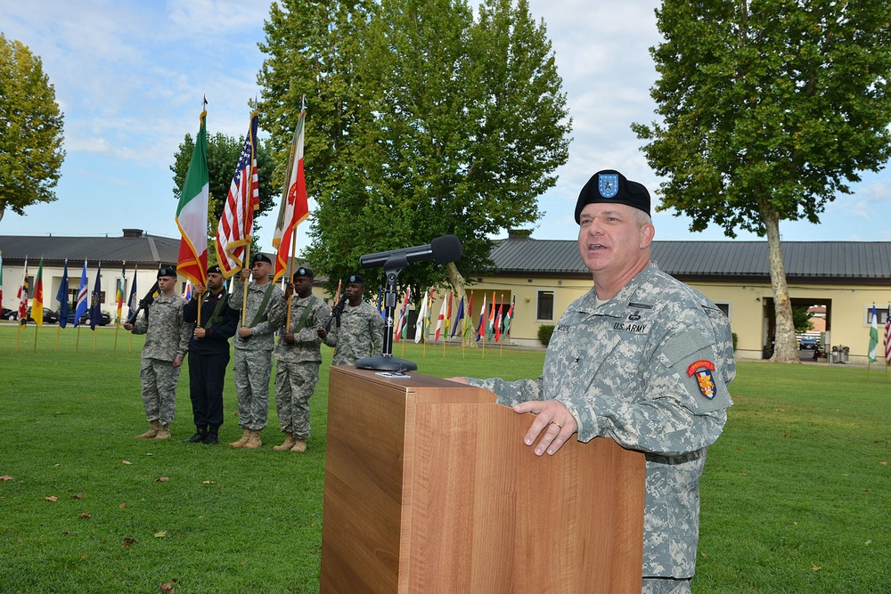 Patch ceremony for BG Kenneth H. Moore, Jr.Caserma Ederle, Vicenza, Italy