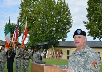 Patch ceremony for BG Kenneth H. Moore, Jr.Caserma Ederle, Vicenza, Italy