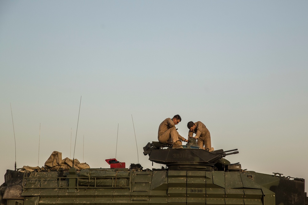 Keep Me Rolling: U.S. Marines provide maintenance to AAV
