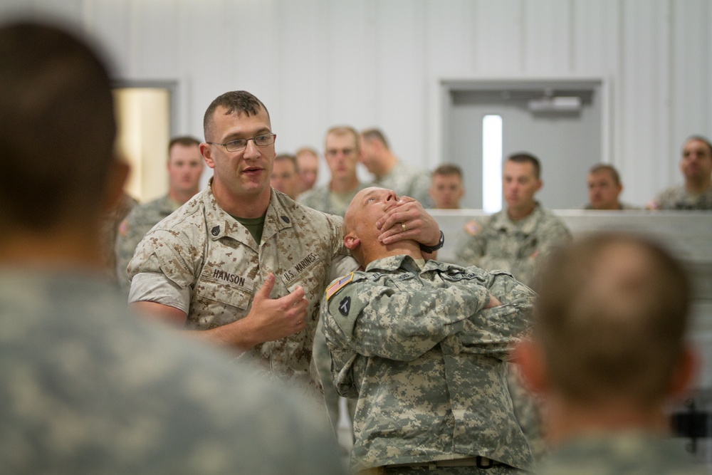 Staff Sgt. Hanson MP training