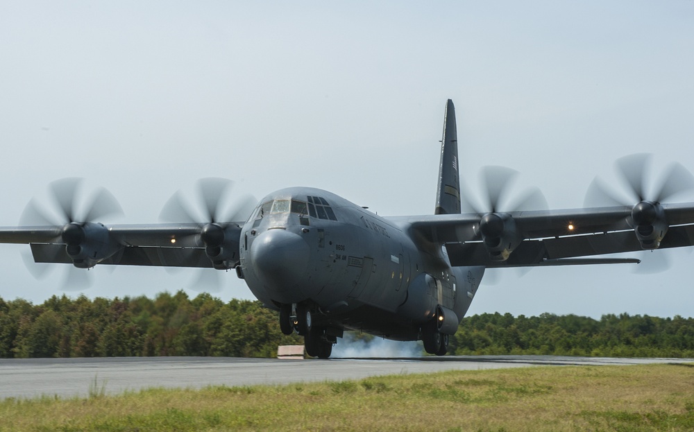 C-130 assault landing