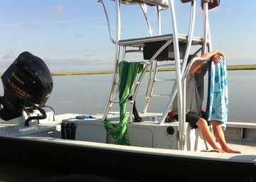 Injured man waits for Coast Guard assistance