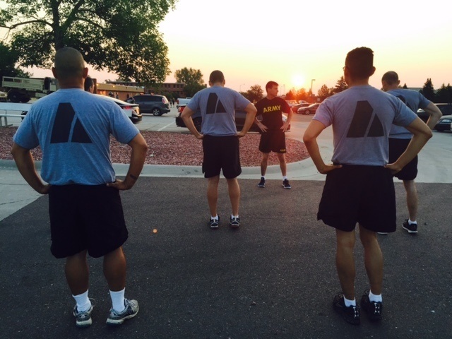 Early morning physical training for Vertical Engineer Company