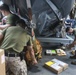 U.S. Marines replenish at sea