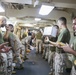 U.S. Marines replenish at sea