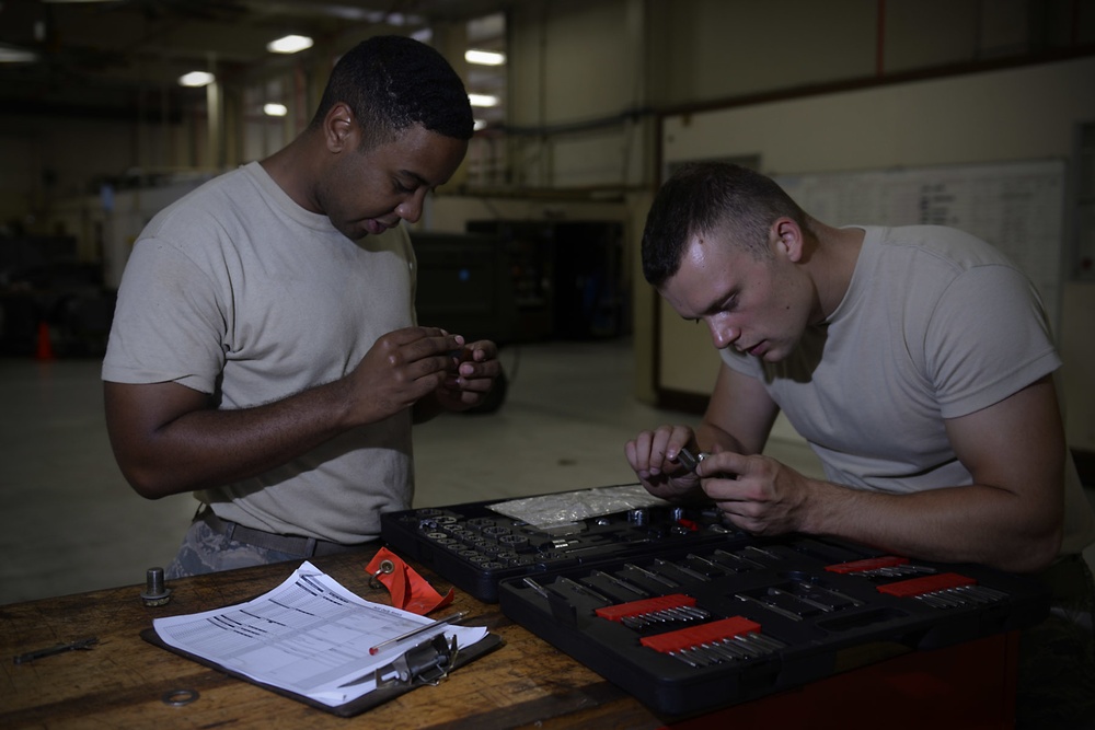 Ground equipment maintainers support flightline missions