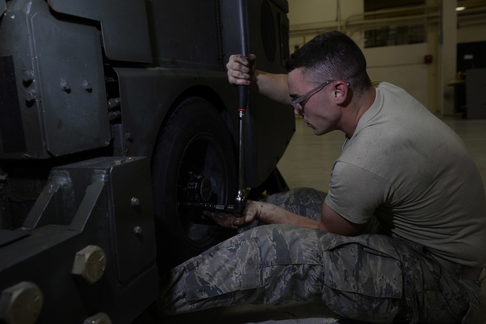Ground equipment maintainers support flightline missions