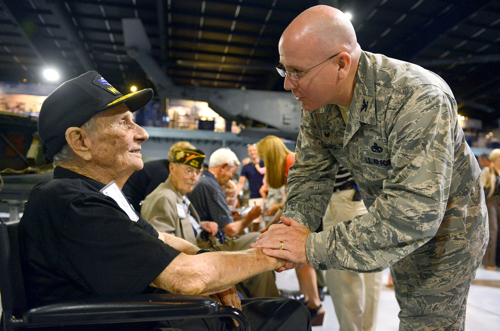 Reception honors B-17 crew veterans
