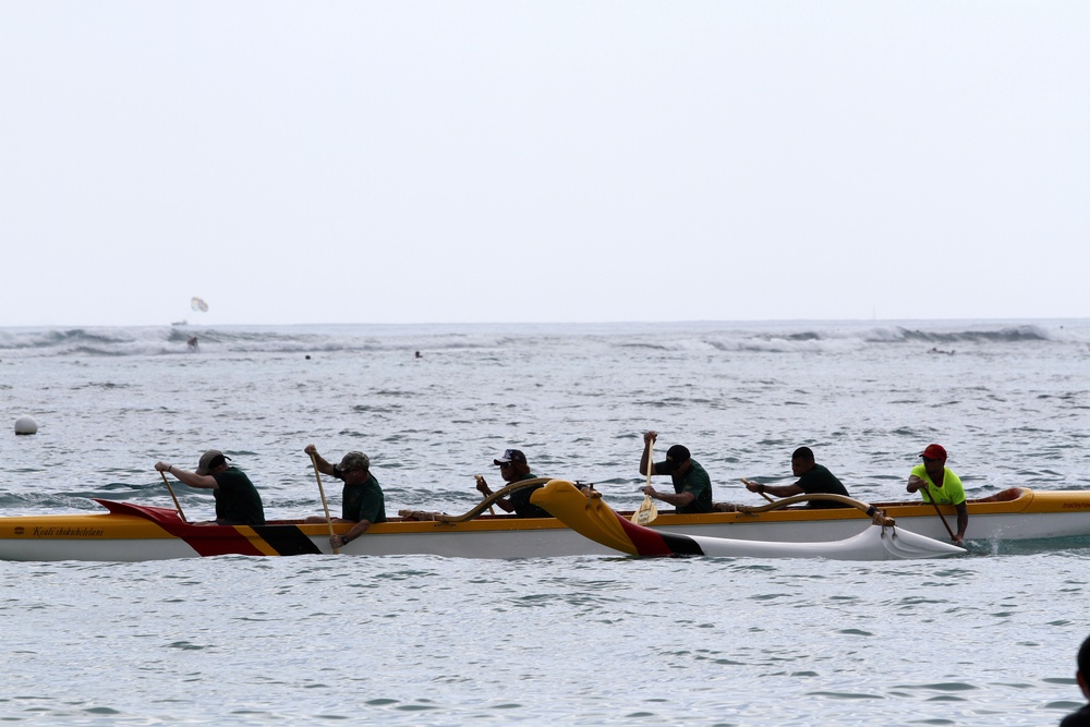 Wounded Warriors celebrated by Pacific Sustainers during canoe race