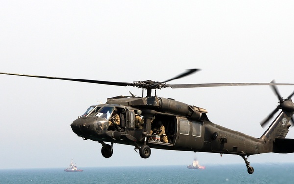 Flying over the North Arabian Gulf