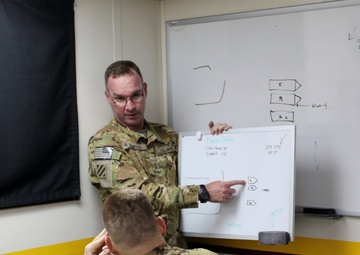 Briefing the commander