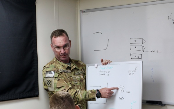Briefing the commander