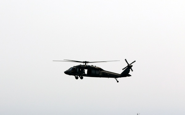 Flying over the USAV Corinth