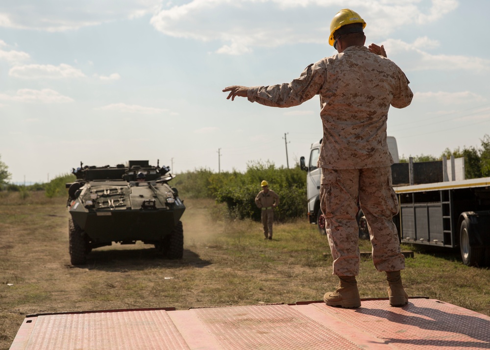 Combined Arms Company armor arrives in Bulgaria