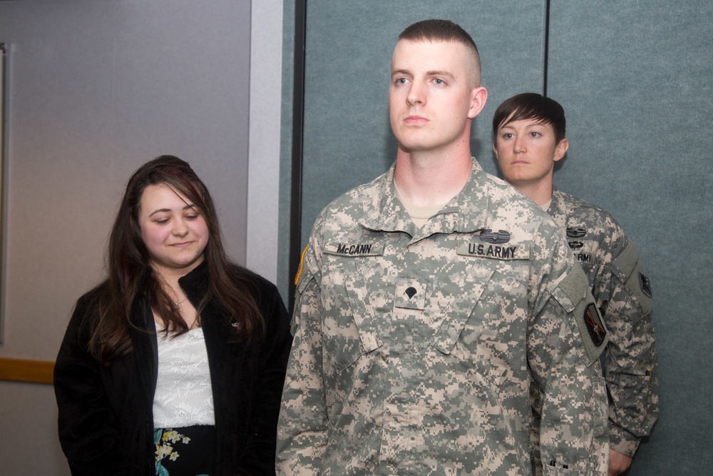 Sgt. James McCann promotion ceremony