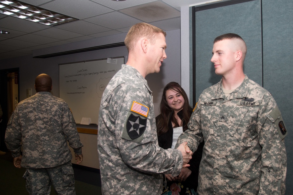 Sgt. James McCann promotion ceremony