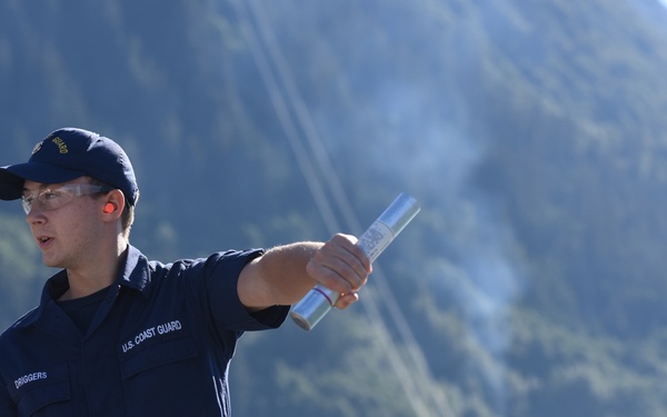 Coast Guard Station Juneau conducts flare training