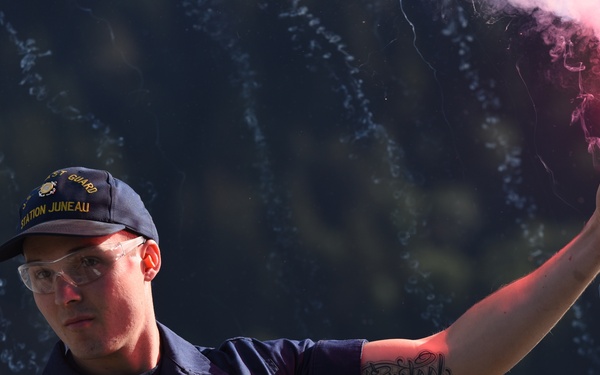 Coast Guard Station Juneau conducts flare training