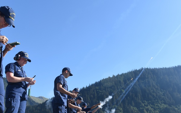 Coast Guard Station Juneau conducts flare training