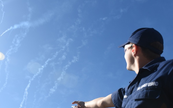 Coast Guard Station Juneau conducts flare training