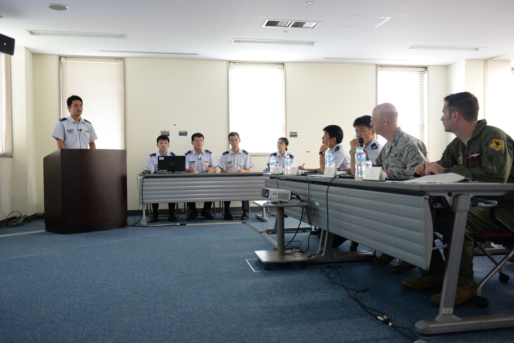 JASDF English briefing contest at Naha Air Base supported by 18th Wing personnel
