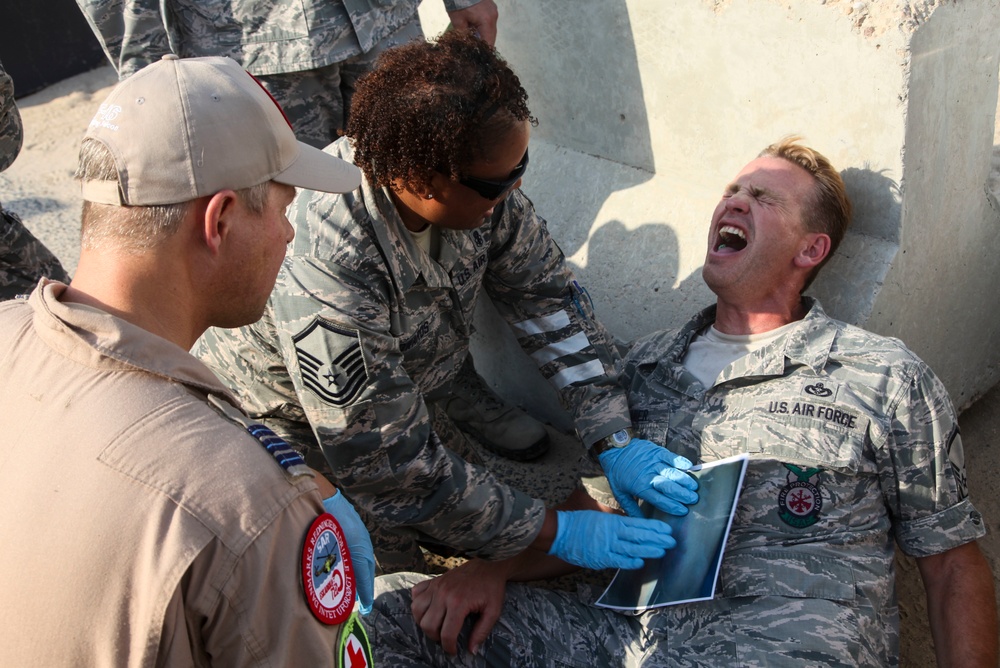 U.S. and Coalition medical personnel train through Mass Casualty Exercise