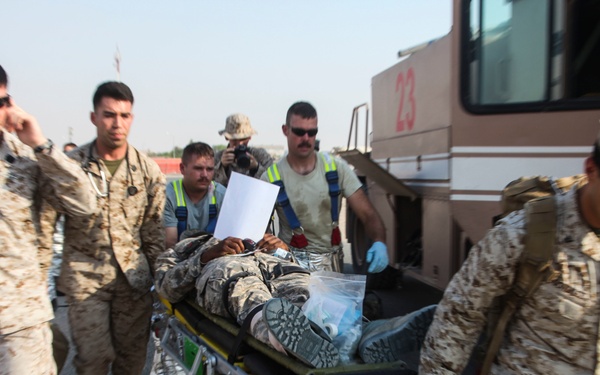 U.S. and Coalition medical personnel train through Mass Casualty Exercise